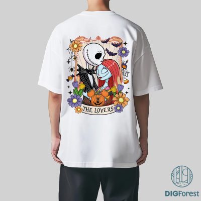 Nightmare Before Christmas Couple PNG – Jack Skellington And Sally Matching, Disneyland Halloween, Spooky Season Design
