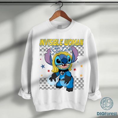 Invisible Woman Stitch Cosplay PNG – Fantastic Four, Disneyland Stitch Costume, Superhero Stitch, Stitch Birthday Design Invisible Woman Stitch Cosplay PNG – Fantastic Four, Disneyland Stitch Costume, Superhero Stitch, Stitch Birthday Design