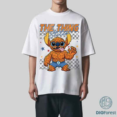 The Thing Stitch Cosplay PNG – Fantastic Four, Disneyland Stitch Costume, Superhero Stitch, Stitch Birthday Design