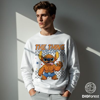 The Thing Stitch Cosplay PNG – Fantastic Four, Disneyland Stitch Costume, Superhero Stitch, Stitch Birthday Design