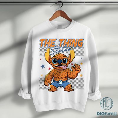 The Thing Stitch Cosplay PNG – Fantastic Four, Disneyland Stitch Costume, Superhero Stitch, Stitch Birthday Design