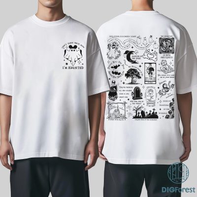 Can't Turn Back Now I'm Haunted PNG – Mickey And Friends Halloween, Mickey Ghost, Disneyland Family Halloween Party Design