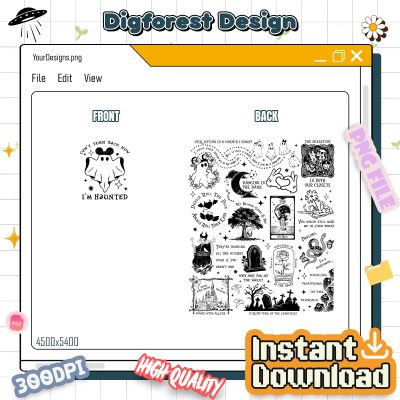 Can't Turn Back Now I'm Haunted PNG – Mickey And Friends Halloween, Mickey Ghost, Disneyland Family Halloween Party Design