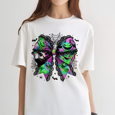 Nightmare Before Christmas Preppy Halloween PNG – Oogie Boogie Coquette Bow, Spooky Vibes, Trick Or Treat Design