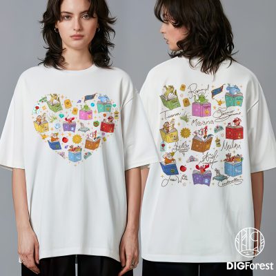 Princess Sidekicks Book Club PNG – Book Lover Gift PNG, Disneyland Reading PNG, Disneyland Librarian PNG, Team Teacher PNG