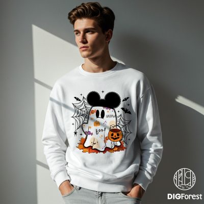 Mickey & Friends Ghost PNG – Coquette Bow PNG, Mickey's Not So Scary PNG, Disney Family PNG, Spooky Season PNG