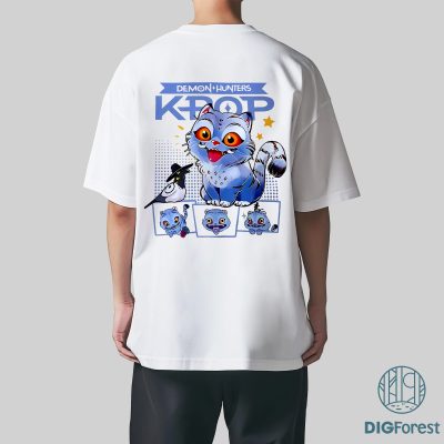 Demon Hunter Tiger PNG – K-pop Demon, Hunter Merch, Anime Design, Anime Lover Gift, Cute Blue Tiger Design