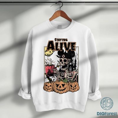 Vintage Mickey Coffee Skeleton PNG – Disney Skeleton, Spooky Halloween, Disneyland Family Vacation 2025 Design