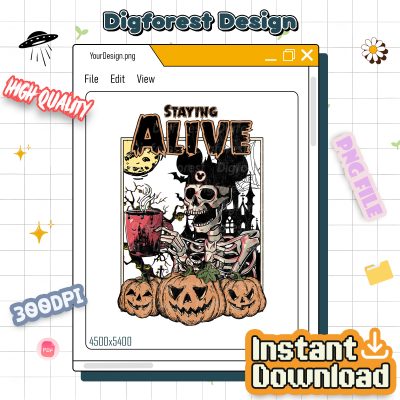 Vintage Mickey Coffee Skeleton PNG – Disney Skeleton, Spooky Halloween, Disneyland Family Vacation 2025 Design