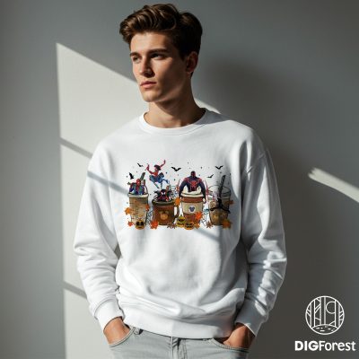 Coffee Halloween Bundle - Halloween Cup PNG, Cartoon Halloween PNG, Disney Cartoon Halloween Coffee