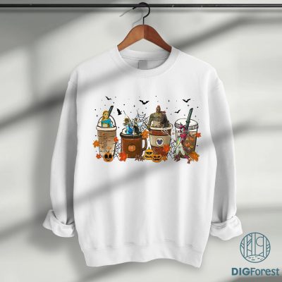 Coffee Halloween Bundle - Halloween Cup PNG, Cartoon Halloween PNG, Disney Cartoon Halloween Coffee