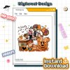 Disney Literally Just A Girl Halloween PNG – Minnie Bow Coffee, Pumpkin Fall, Disneyland Halloween, Girl's Trip Design