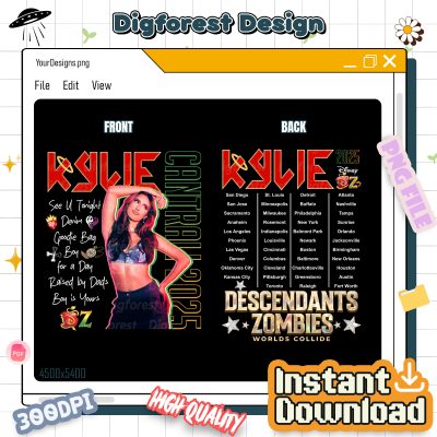 Disney Descendants Zombies PNG – Worlds Collide Tour PNG, Kylie Cantrall PNG, Summer Music Festival 2025 PNG