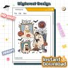 Retro Ghost Book Fantasy PNG – Halloween Book, Bookish Ghost, HP, Halloween Gift For Book Lover Design