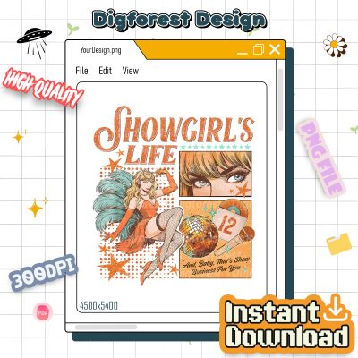 In My Showgirl Era PNG – Music Album, Showgirl Era, Country Music, Gift For Fans, Album Gifts For Her Design