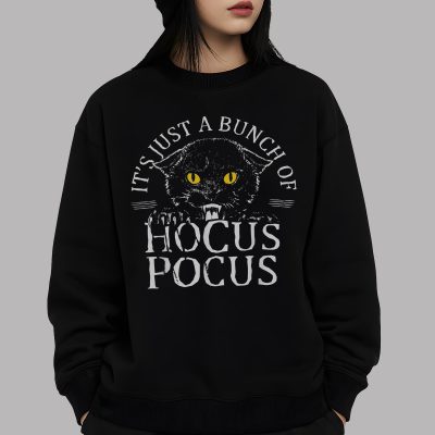 It’s Just A Bunch Of Hocus Pocus PNG – Halloween Cat, Scary Pumpkin, Black Cat, Candle, Pentagram Spooky Design