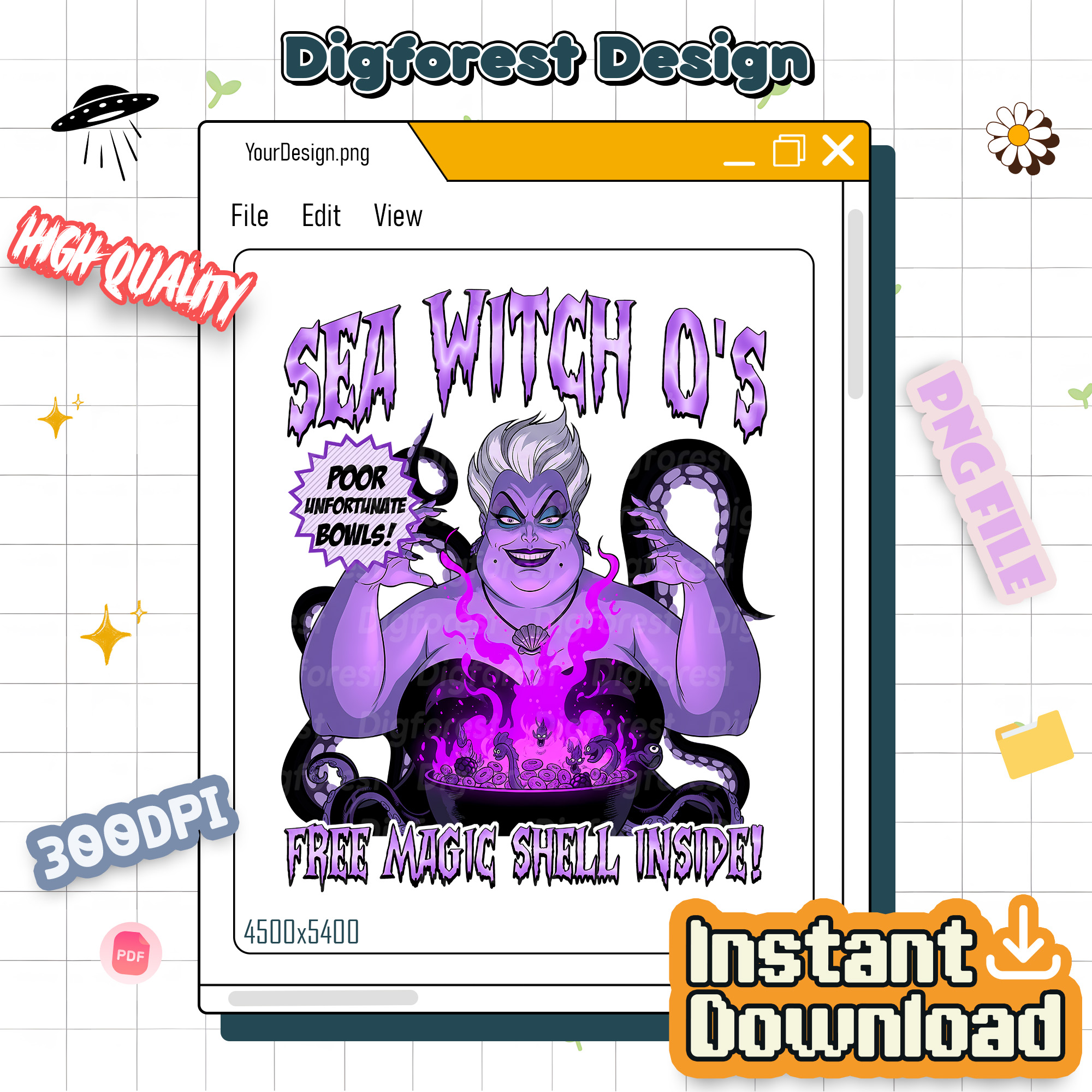 Ursula Villain Cereal PNG – Halloween Villain Witches PNG, Spooky Witch PNG, Villain Characters PNG Ursula Villain Cereal PNG – Halloween Villain Witches PNG, Spooky Witch PNG, Villain Characters PNG