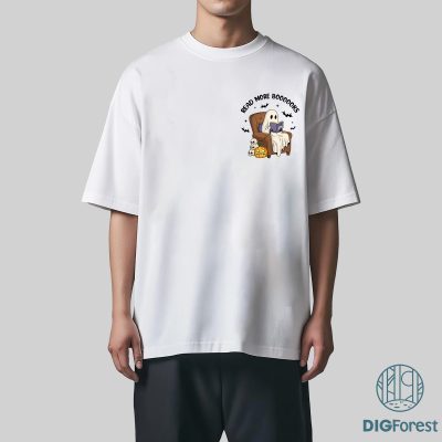 Ghost Reading Book PNG – Ghost Books Halloween, Teacher Halloween PNG, Book Lover PNG, Black Cat Library PNG