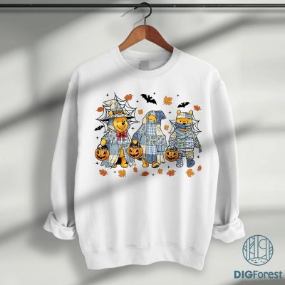 Winnie the Pooh Halloween PNG – Spooky Ghost Bear PNG, Pumpkin Patch PNG, Funny Ghost PNG, Disney Halloween