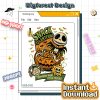 Snack O'Lanterns Cereal PNG – Jack Skellington Halloween PNG, Pumpkin Ghost Spooky Season PNG, Vintage Cartoon