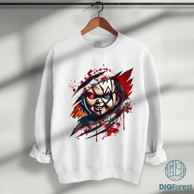 Retro Chucky Horror PNG – Vintage 90s Horror Movie PNG, Chucky PNG, Horror Character PNG, Halloween PNG