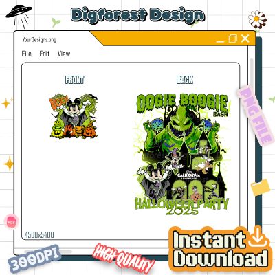 Mickey Oogie Boogie Bash PNG – Mickey & Friends Halloween PNG, Disneyland California Adventure 2025 PNG