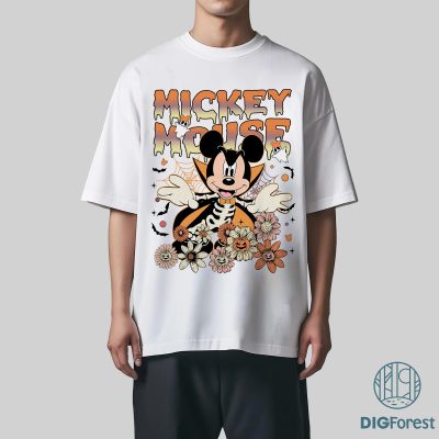 Retro Mickey Skeleton Sketch PNG - Mickey's Not So Scary Halloween Party 2025, WDW Disneyland Halloween