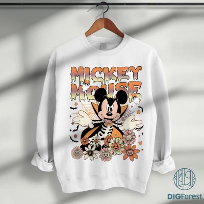 Retro Mickey Skeleton Sketch PNG - Mickey's Not So Scary Halloween Party 2025, WDW Disneyland Halloween