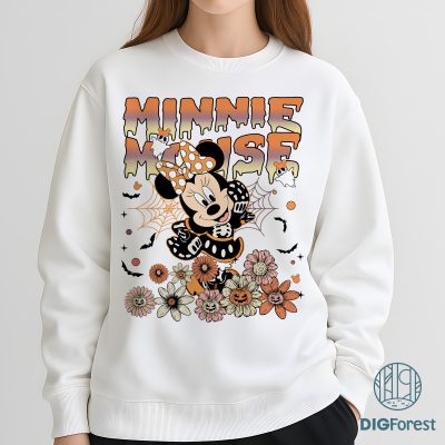 Retro Minnie Skeleton Sketch PNG - Mickey's Not So Scary Halloween Party 2025, WDW Disneyland Halloween