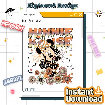 Retro Minnie Skeleton Sketch PNG - Mickey's Not So Scary Halloween Party 2025, WDW Disneyland Halloween