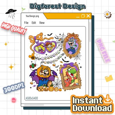 Coquette Super Mario Halloween PNG - Mario Halloween PNG, Magic Mirror Coquette PNG, Trick Or Treat