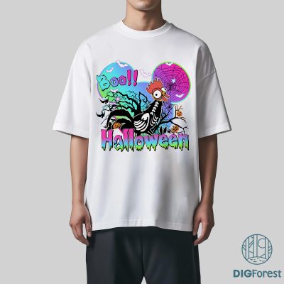 Retro Hei Hei Skeleton Halloween PNG - Halloween Party PNG, Disneyland Mickey's Not So Scary Family Matching PNG