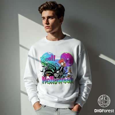 Retro Hei Hei Skeleton Halloween PNG - Halloween Party PNG, Disneyland Mickey's Not So Scary Family Matching PNG