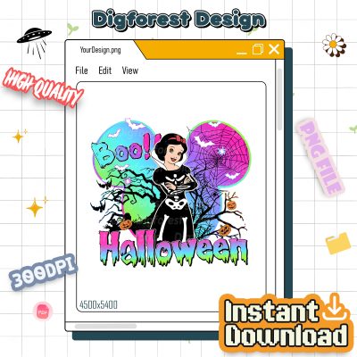 Disney Snow White Skeleton Halloween PNG - Princess Snow White PNG, Disney Spooky Season, Gift For Halloween