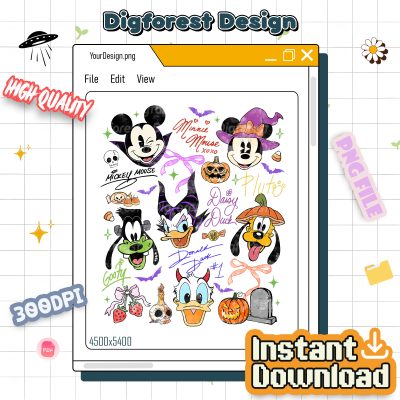 Coquette Bow Mickey And Friends Halloween PNG - Disneyland Halloween, Mickey's Not So Scary Halloween Party