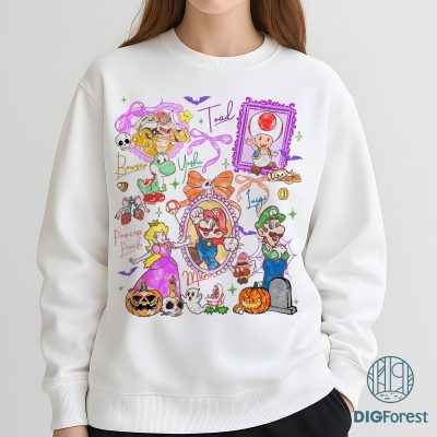 Coquette Bow Super Mario Halloween PNG - Super Mario Halloween PNG, Magic Mirror Coquette PNG