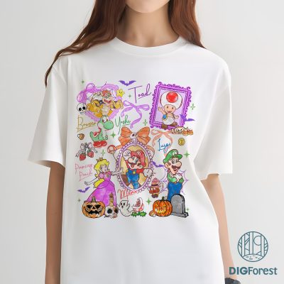 Coquette Bow Super Mario Halloween PNG - Super Mario Halloween PNG, Magic Mirror Coquette PNG