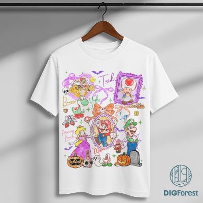 Coquette Bow Super Mario Halloween PNG - Super Mario Halloween PNG, Magic Mirror Coquette PNG