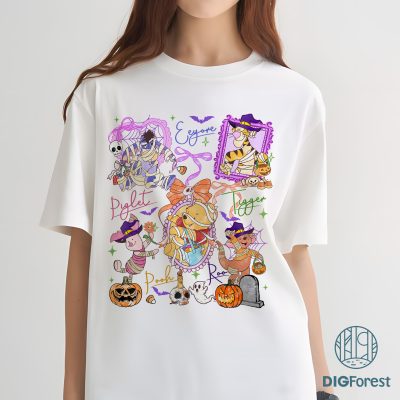 Coquette Bow Pooh And Friends Halloween PNG - Disneyland Halloween, Mickey's Not So Scary Halloween Party