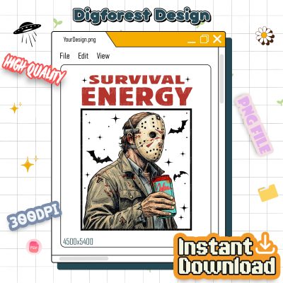 Jason Voorhees Halloween Horror Characters - Drink Alani Jason Voorhees PNG, Special T-Shirt Design, Horror PNG