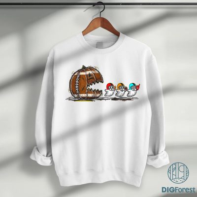 Trendy Halloween Pumpkin Chasing Ghost PNG - Halloween Costume, Spooky Season, Fall Vibes, Funny Boo Ghost Design