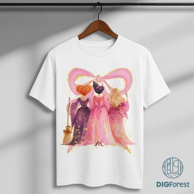 Pink Girly Halloween PNG - Spooky Season, Preppy Coquette, Halloween Witches Bow, Witches Sisters, Fall Vibes PNG