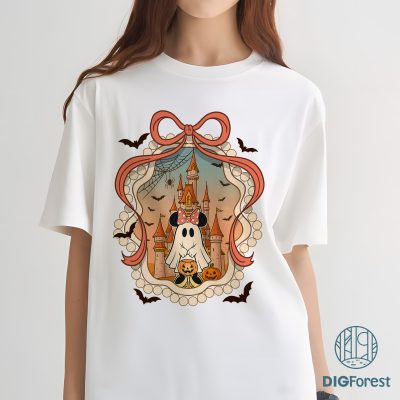 Retro Mickey Minnie Halloween Couple PNG - Mickey Ghost, Minnie Ghost, Spooky Season, Disney Halloween PNG