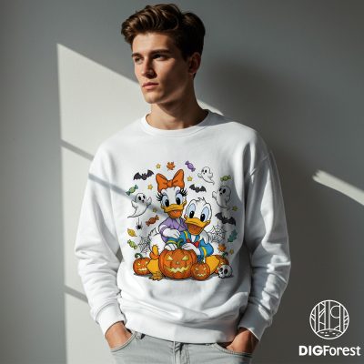 Donald Daisy Halloween PNG - Vintage Spooky Disney, Pumpkin Trick or Treat Outfit PNG, Disney Spooky Season Donald Daisy Halloween PNG - Vintage Spooky Disney, Pumpkin Trick or Treat Outfit PNG, Disney Spooky Season