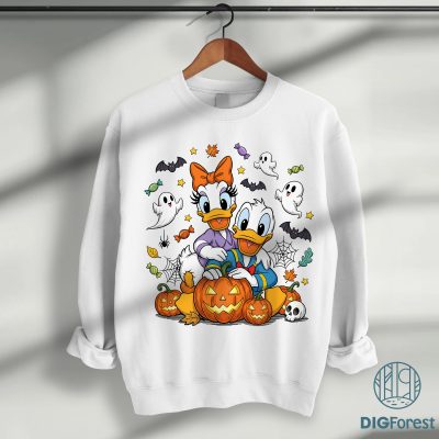 Donald Daisy Halloween PNG - Vintage Spooky Disney, Pumpkin Trick or Treat Outfit PNG, Disney Spooky Season Donald Daisy Halloween PNG - Vintage Spooky Disney, Pumpkin Trick or Treat Outfit PNG, Disney Spooky Season