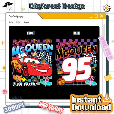 Lightning McQueen PNG - Disney Cars Shirt Design, Lightning McQueen 95, Piston Cup, Disney Pixar Cars PNG