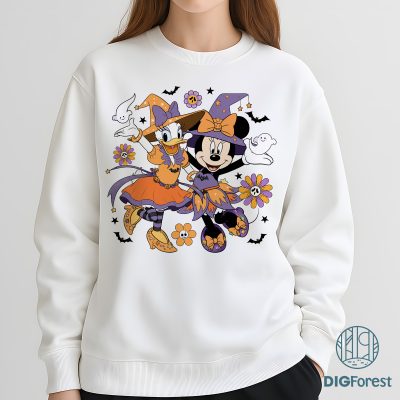 Disney Minnie & Daisy Halloween PNG - Disney Besties Girl Trip, Minnie Witch Pumpkins, Halloween 2025 PNG