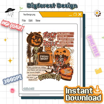 Halloween Collage PNG - Retro Halloween, Spooky Season Ghost, Cute Outfit, Halloween Gift PNG