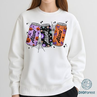 Halloween Energy Drink PNG - Cute Alani Can, Ghost Bat Pumpkin Can, Fall Energy Drink, Halloween Shirt Design PNG
