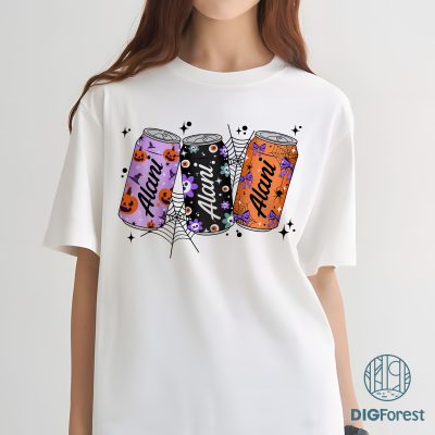 Halloween Energy Drink PNG - Cute Alani Can, Ghost Bat Pumpkin Can, Fall Energy Drink, Halloween Shirt Design PNG